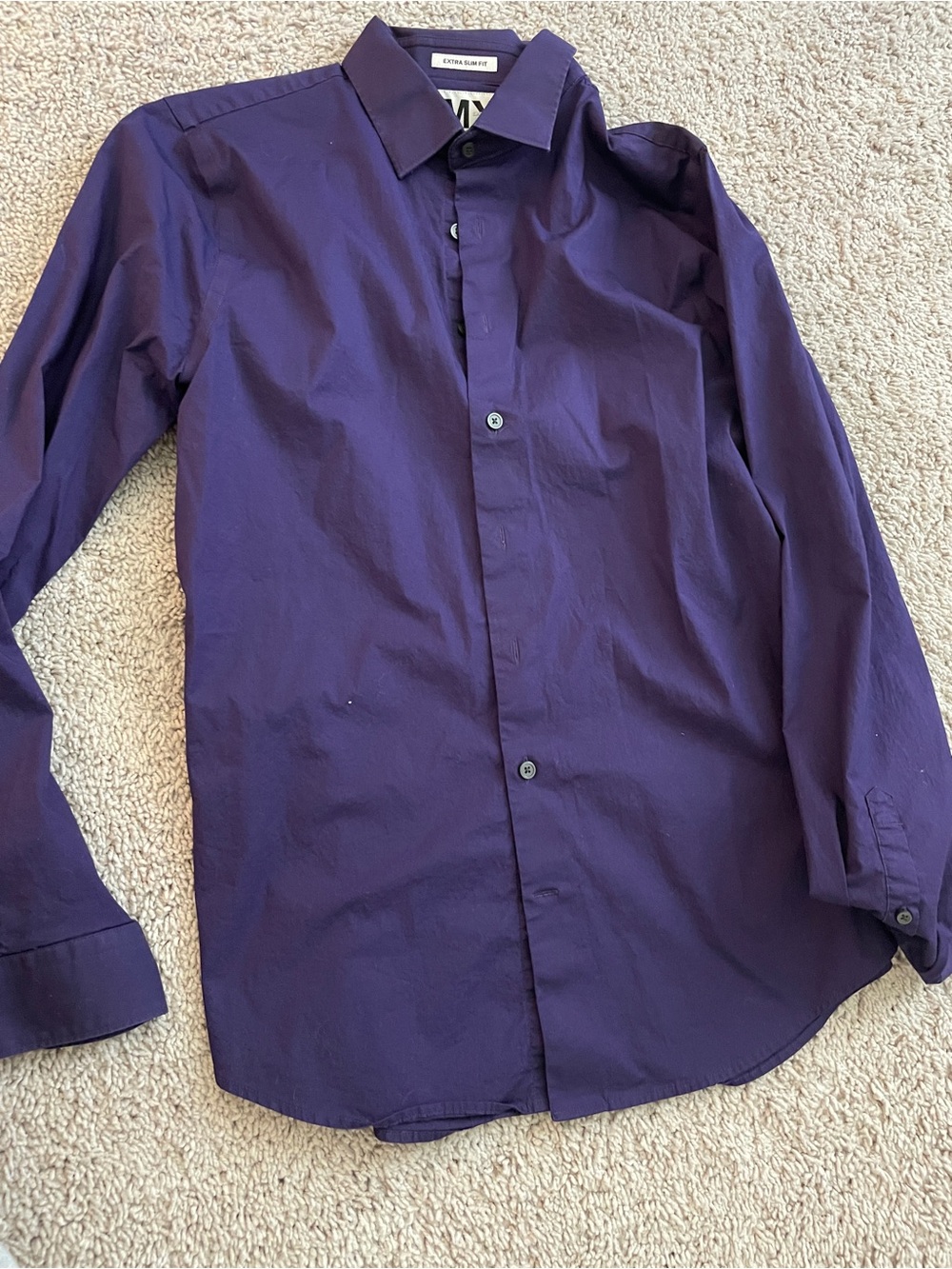 Express Men's Button-Up Shirt in Deep Purple